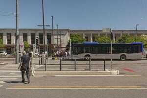 PADOVA ITALY 17 JULY 2020 Bus station in Padova Italy photo