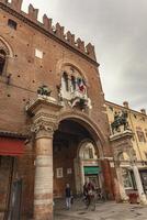 FERRARA ITALY 29 JULY 2020 Ferrara architecture detail from Palazzo del Municipio building photo