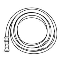 Sleek hose outline icon. vector