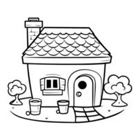 Cozy house outline icon. vector