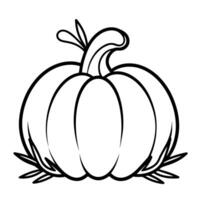 Stylish outline icon of a Halloween pumpkin in, perfect for seasonal designs. vector