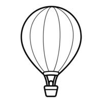 Sleek outline of hot air balloon icon for adventurous designs. Uplifting charm. vector