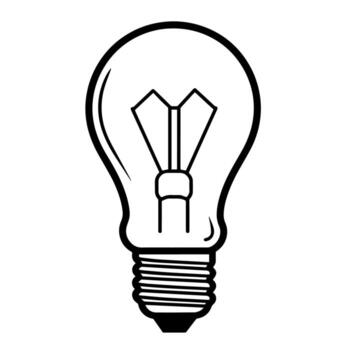 Creative outline icon of idea, innovation, and invention for inventive designs. vector