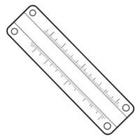 Measure up with a ruler outline icon, ideal for precision-themed designs. vector