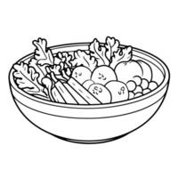 Neat outline icon of side dishes. vector