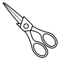 Cut through designs with a scissor outline icon, ideal for crafting projects. vector