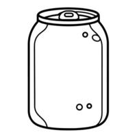 aplacar tu diseño sed con un soda lata contorno icono, Perfecto para refresco diseños vector