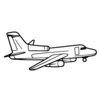 Clean outline of an airplane, suitable for various design purposes. vector