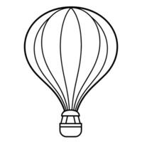 Minimalistic air balloon outline icon in format. vector