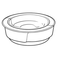 outline of an ashtray icon, ideal for smoking-related designs. vector