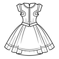 outline icon of ballet costume. vector