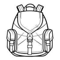 Sleek outline icon of a versatile backpack for designs. vector