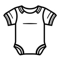 outline icon of baby bodysuit. vector