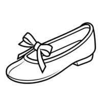 agraciado contorno icono de ballet Zapatos para creativo diseños vector