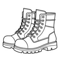 contorno de botas icono, ideal para relacionado con la moda diseños vector