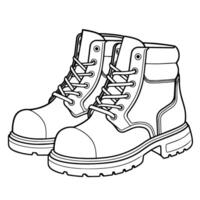 contorno de botas icono, ideal para relacionado con la moda diseños vector