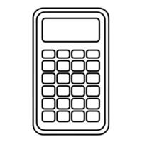 outline icon of a calculator for digital designs. vector