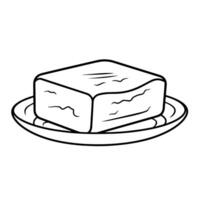 Clean design of a soap bar outline icon, perfect for hygiene-related graphics. vector