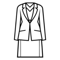 contorno de un negocio traje icono, Perfecto para profesional diseños vector