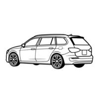 Modern outline of car icon for versatile designs. Symbol of mobility. vector