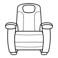 elegante cine silla contorno icono para diverso usar. vector