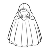Elegant cloak outline icon for versatile designs. vector