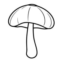Elegant outline icon of a champignon, great for culinary-themed designs. vector