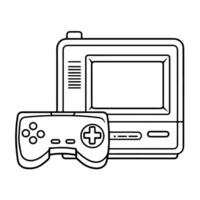 Modern game console outline icon for versatile designs. vector