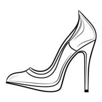 elegante contorno icono de elegante De las mujeres alto tacones, Perfecto para Moda diseños vector