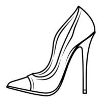 elegante contorno icono de elegante De las mujeres alto tacones, Perfecto para Moda diseños vector