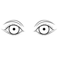 outline of eyes icon, versatile for various visual designs. vector