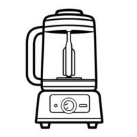 Clean outline icon of a food blender, perfect for kitchen appliance designs. vector