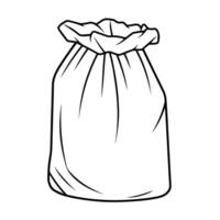Neat outline icon of a garbage bag, perfect for waste management designs. vector
