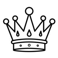 Majestic king crown outline icon. vector