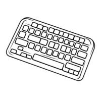 pulcro teclado contorno icono. vector