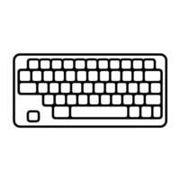 pulcro teclado contorno icono. vector