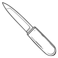 outline of a kitchen knife icon, ideal for culinary designs. vector