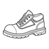 protector labor la seguridad zapato contorno icono. vector