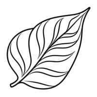outline icon featuring a leaf, perfect for diverse designs. vector