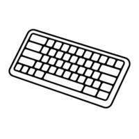 pulcro teclado contorno icono. vector