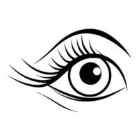 Elegant outline icon of a luxurious eye. vector