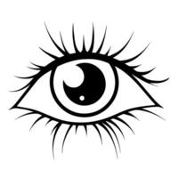 Elegant outline icon of a luxurious eye. vector