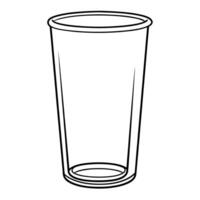 Sleek measurement glass outline icon for precision tools. vector