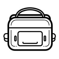 Sleek luggage bag icon, perfect for travel apps and websites. vector