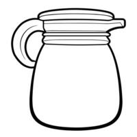 Crisp outline icon of a measuring cup. vector