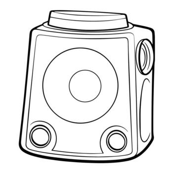 Sleek outline of loudspeaker icon for modern designs. Amplify your message. vector