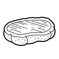 Sharp outline icon of a meat steak. vector