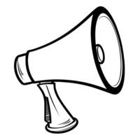 outline icon of a megaphone for communication designs. vector