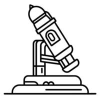 outline icon of a microscope for scientific designs. vector