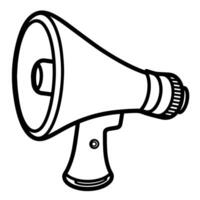 outline icon of a megaphone for communication designs. vector